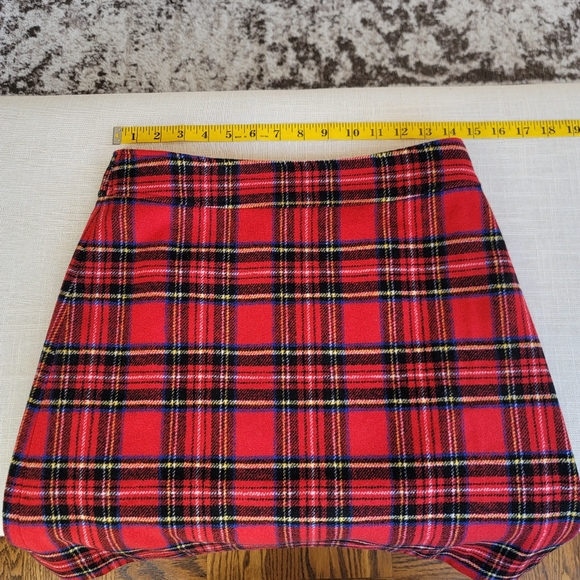 New! J. Crew sz 4 Wool-blend A-line red tartan mini skirt NWT - Picture 9 of 13